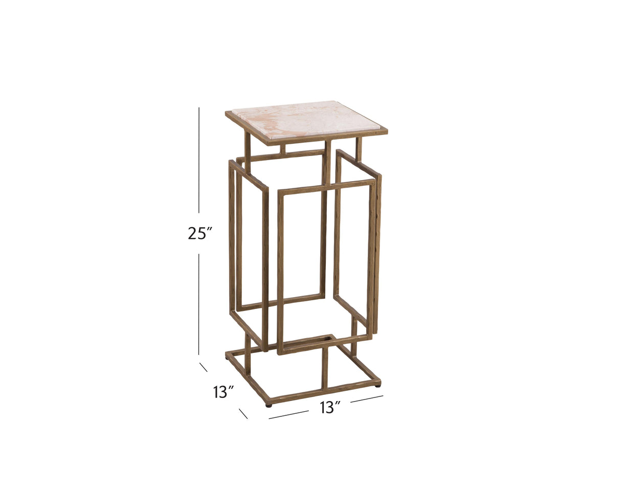 Bassett Brass Audrey Accent Table