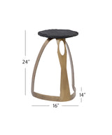 Bassett Antique Brass Vaughan Accent Table