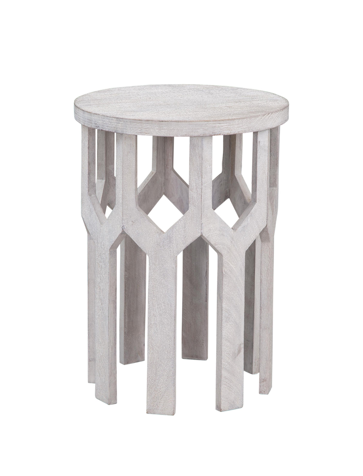 Bassett White wash mango. Lloyd White Accent Table
