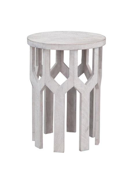 Bassett White wash mango. Lloyd White Accent Table