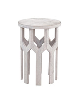 Bassett White wash mango. Lloyd White Accent Table