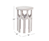Bassett White wash mango. Lloyd White Accent Table