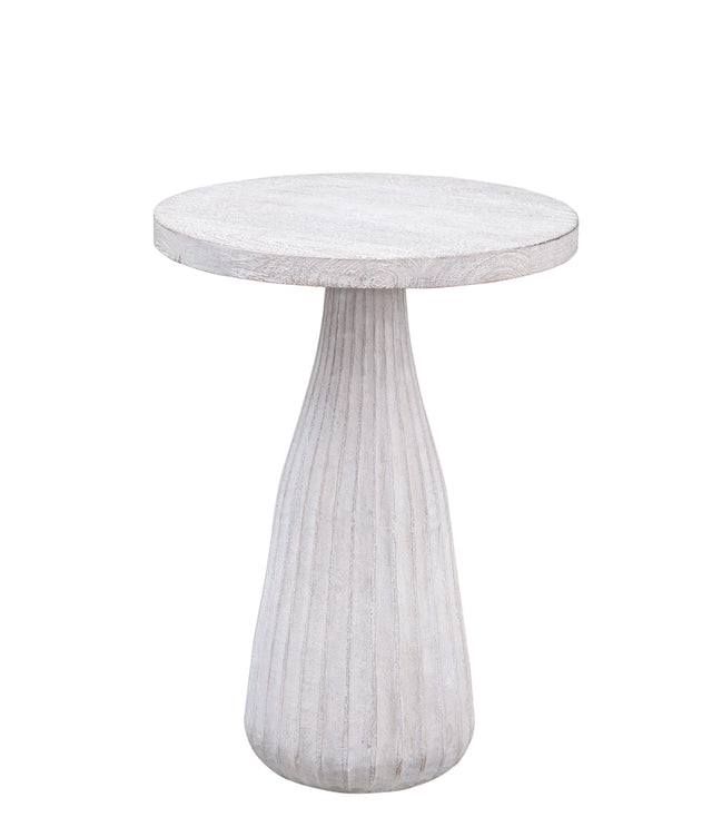 Bassett White wash mango. Aimee Accent Table