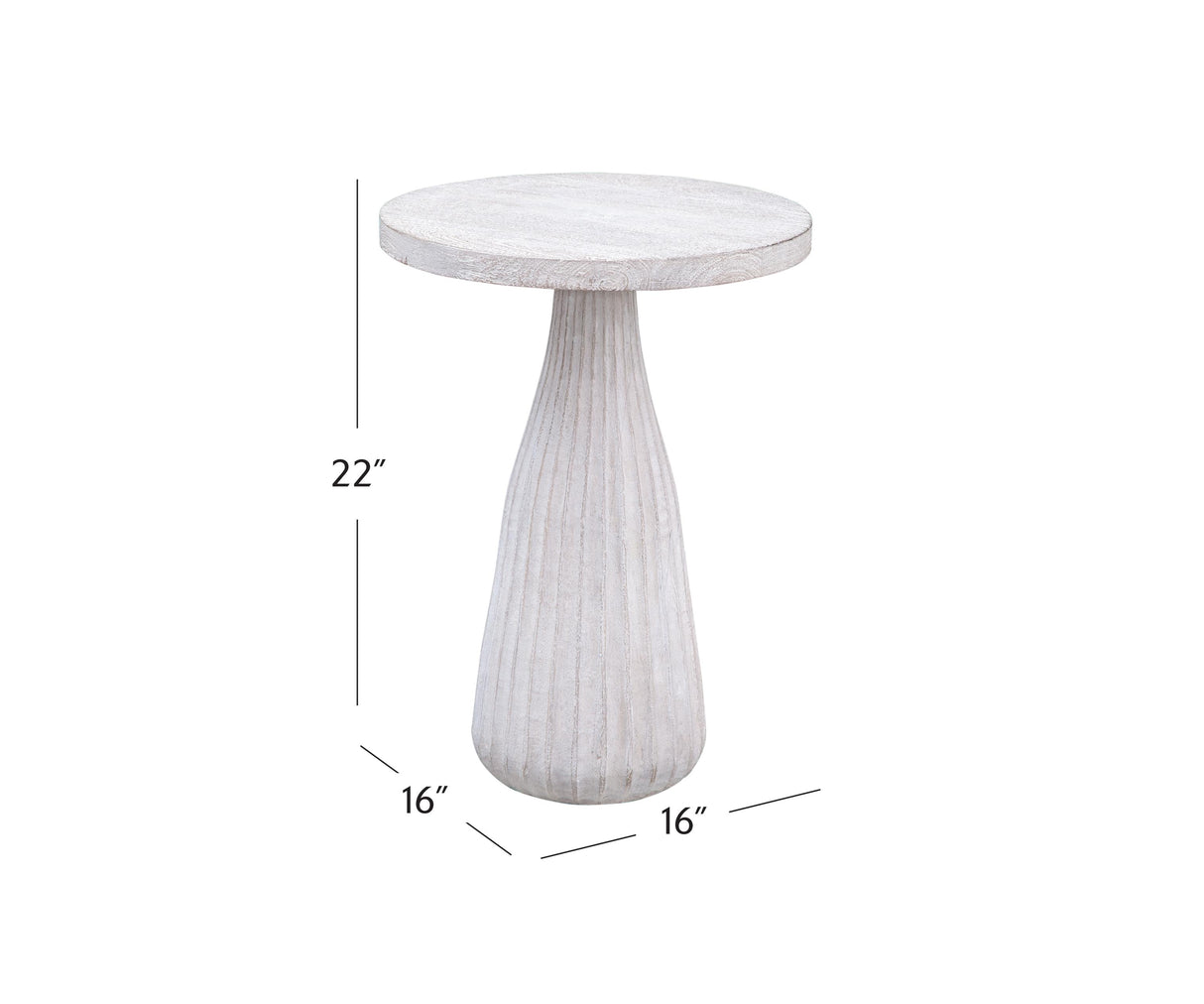 Bassett White Aimee Accent Table