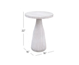 Bassett White Aimee Accent Table