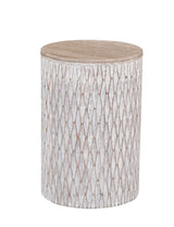 Bassett White wash mango Lorenzo Accent Table