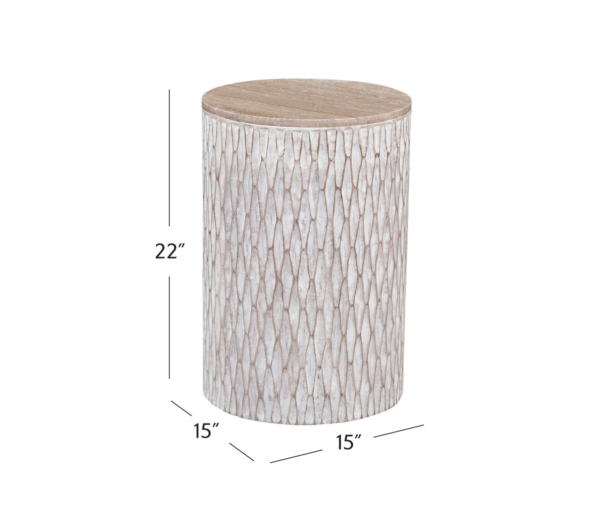 Bassett White Lorenzo Accent Table
