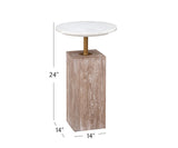 Bassett White wash mango. Holt Accent Table