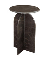 Bassett Brown Marble Abbey Brown Accent Table