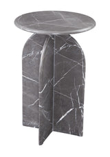 Bassett Gray Marble Abbey Gray Accent Table