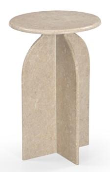 Bassett Feather Marble Abbey Feather Accent Table