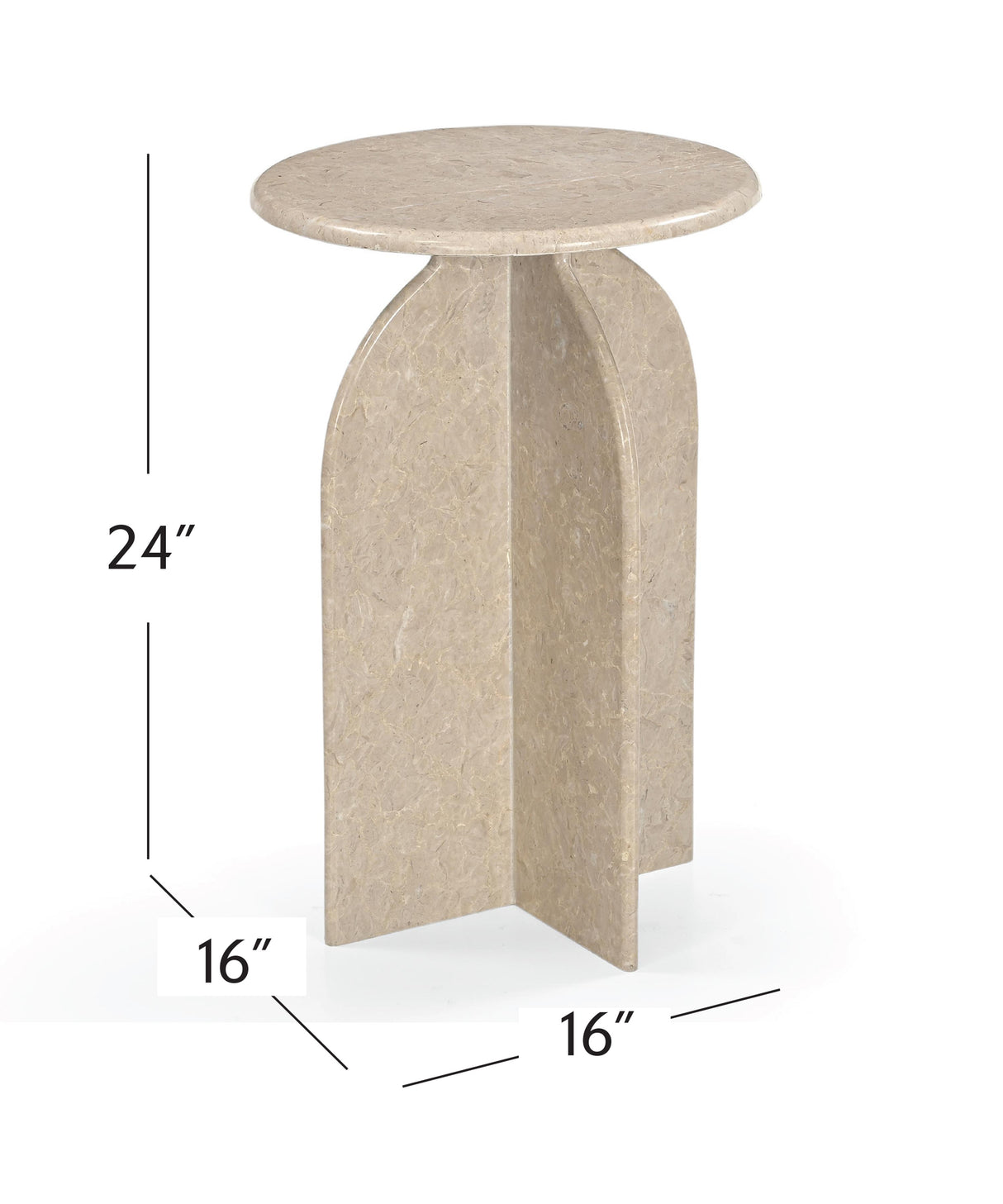 Bassett Brown Abbey Feather Accent Table