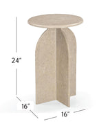 Bassett Brown Abbey Feather Accent Table
