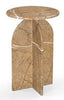 Bassett Feather Marble Abbey Amber Accent Table