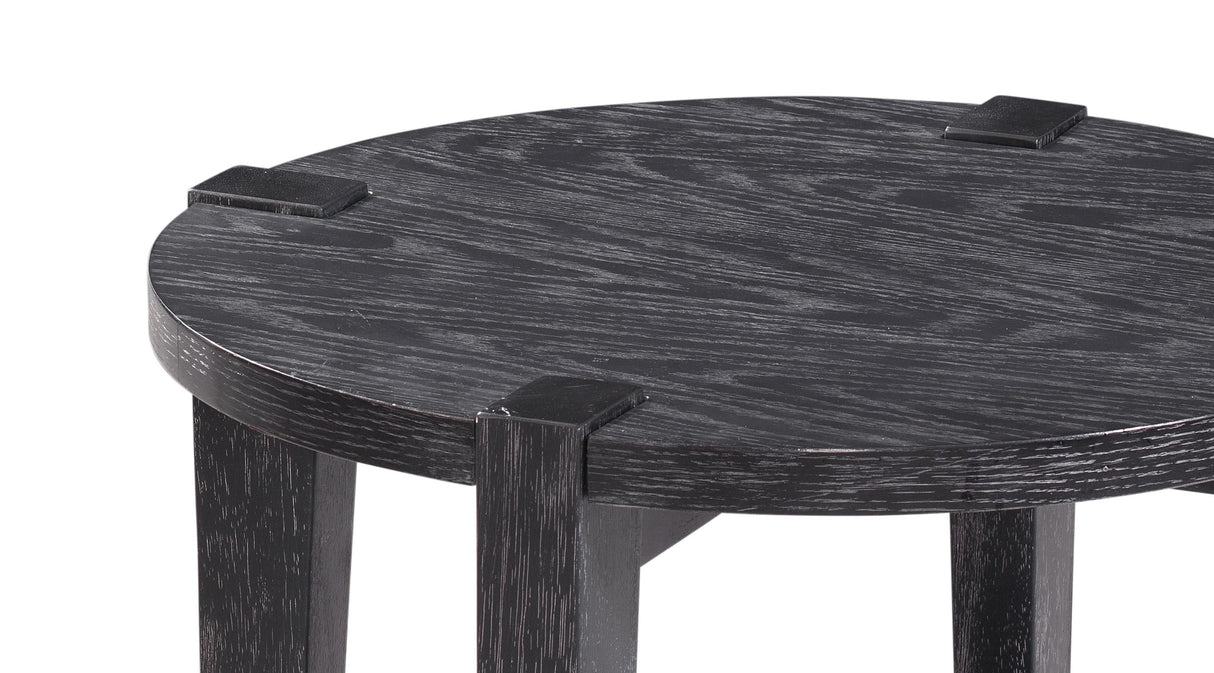 Bassett Black Whitfield Round End Table