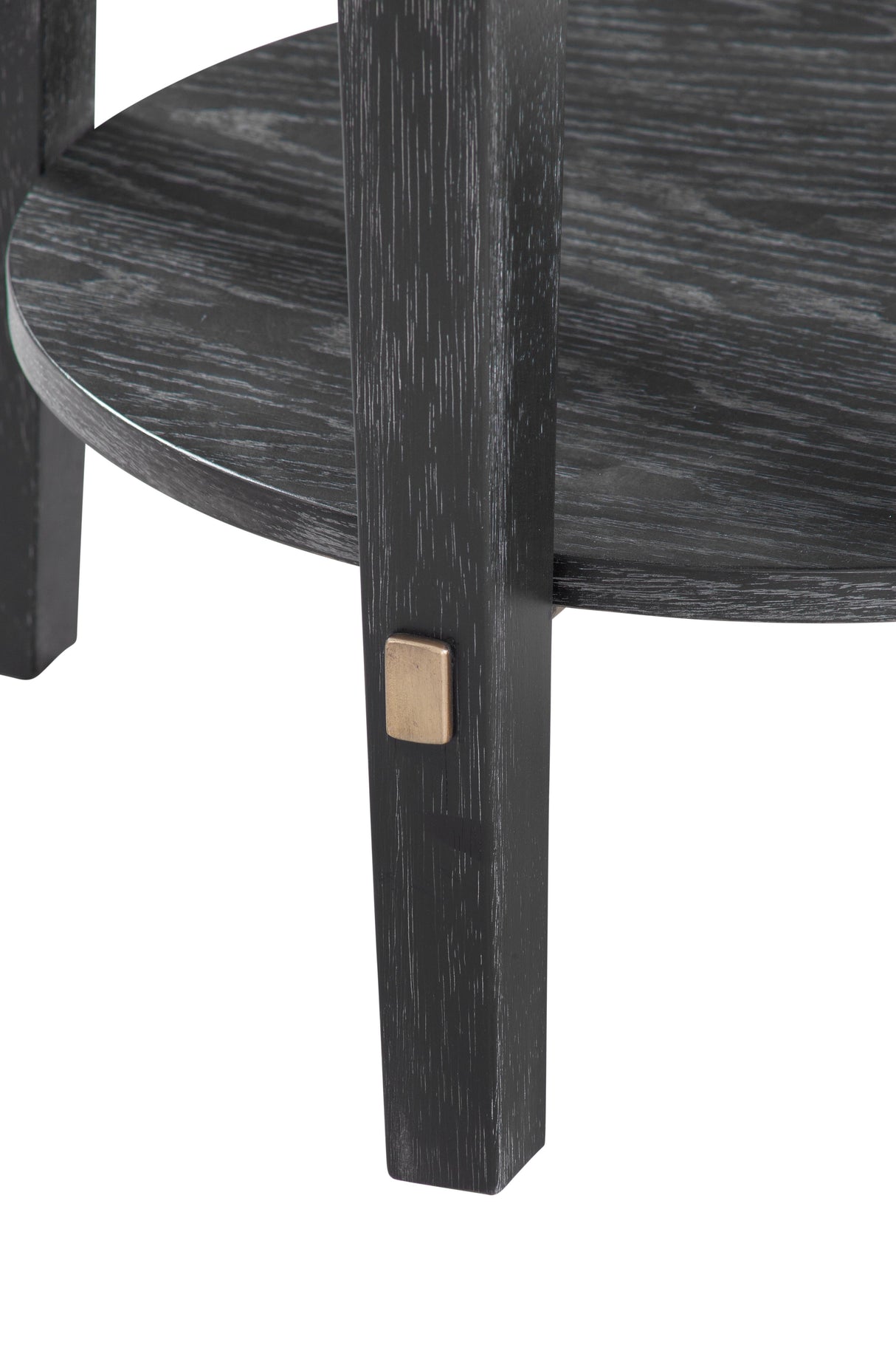 Bassett Black Whitfield Round End Table