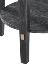 Bassett Black Whitfield Round End Table