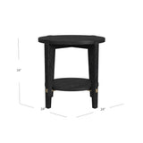 Bassett Black Whitfield Round End Table