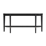 Bassett Black/White wax/Gold Bars Whitfield Console Table