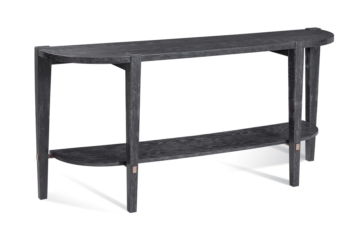 Bassett Black/White wax/Gold Bars Whitfield Console Table