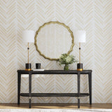 Bassett Black/White wax/Gold Bars Whitfield Console Table