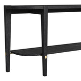 Bassett Black/White wax/Gold Bars Whitfield Console Table