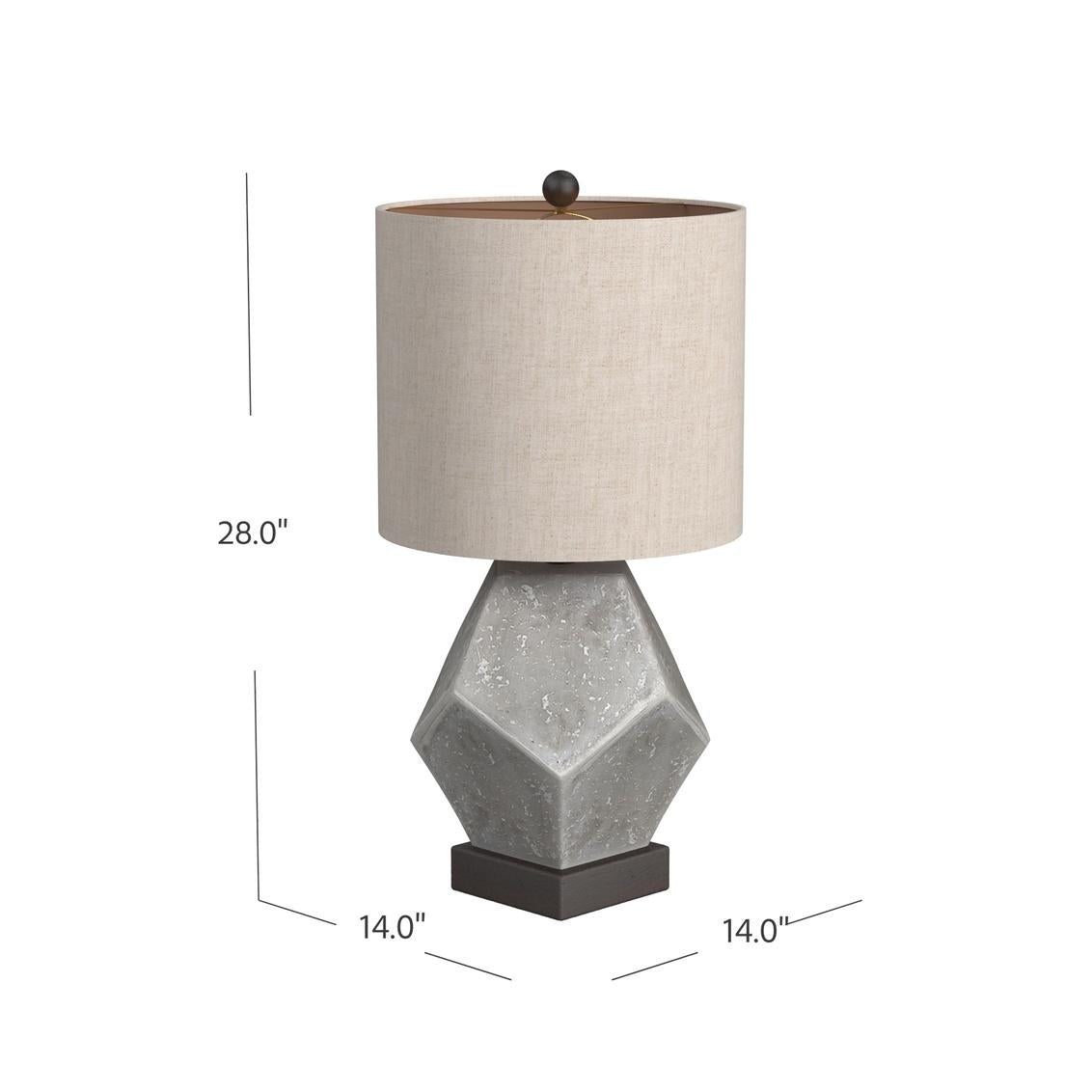 Bassett Cement Finish Wallace Table Lamp