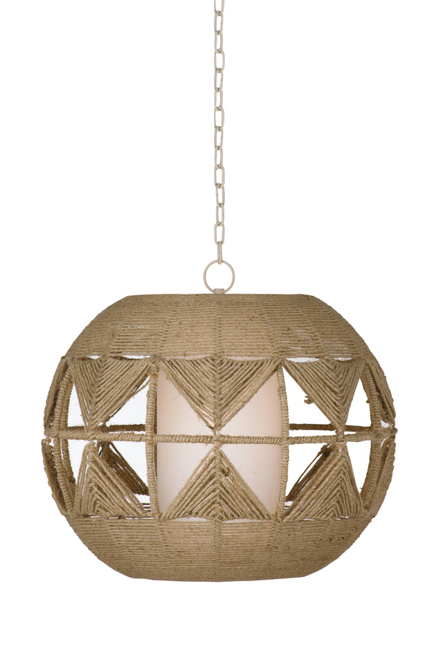 Bassett Brown Woven Pendant