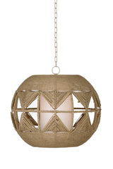 Bassett Brown Woven Pendant