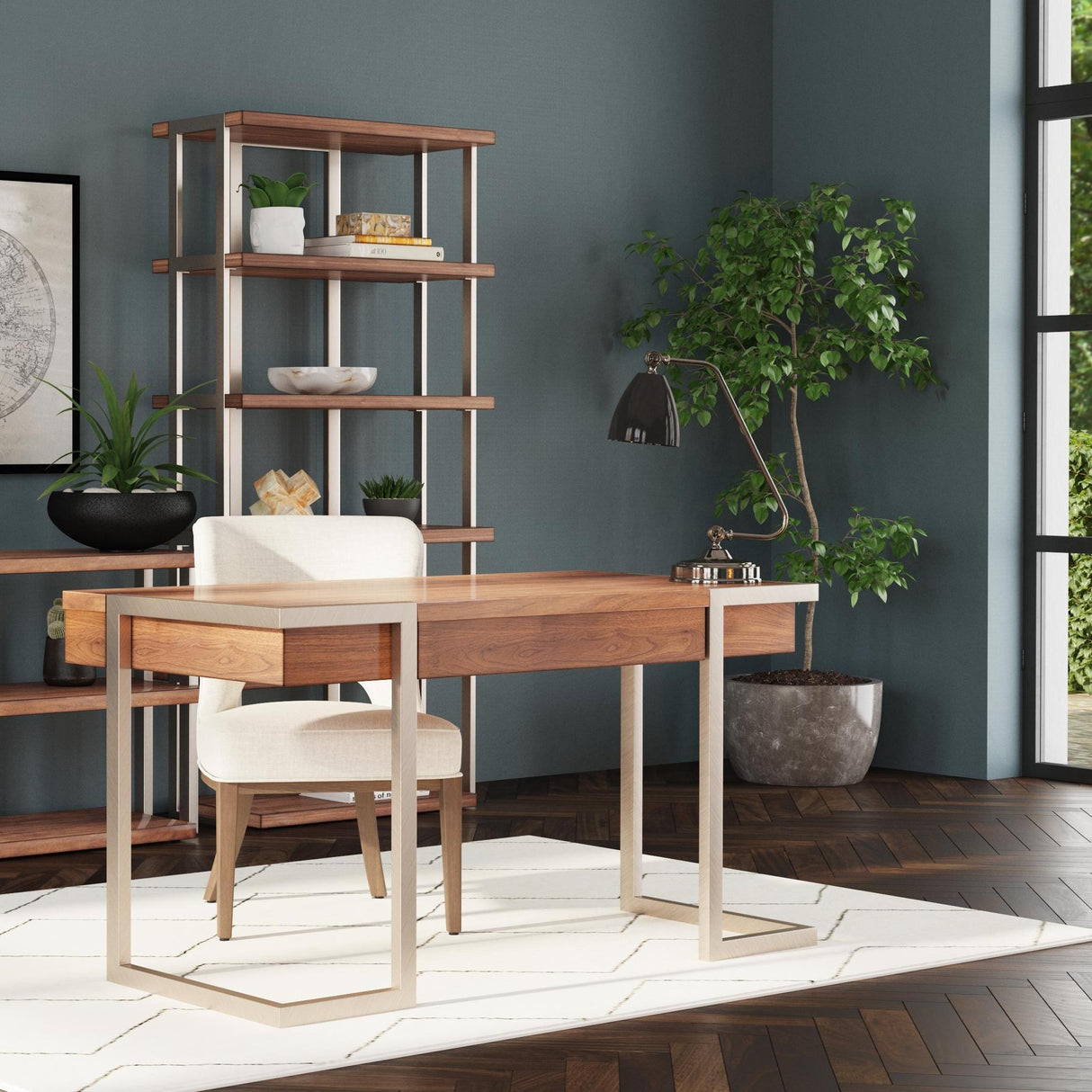 Bassett Black Shine Desk Lamp