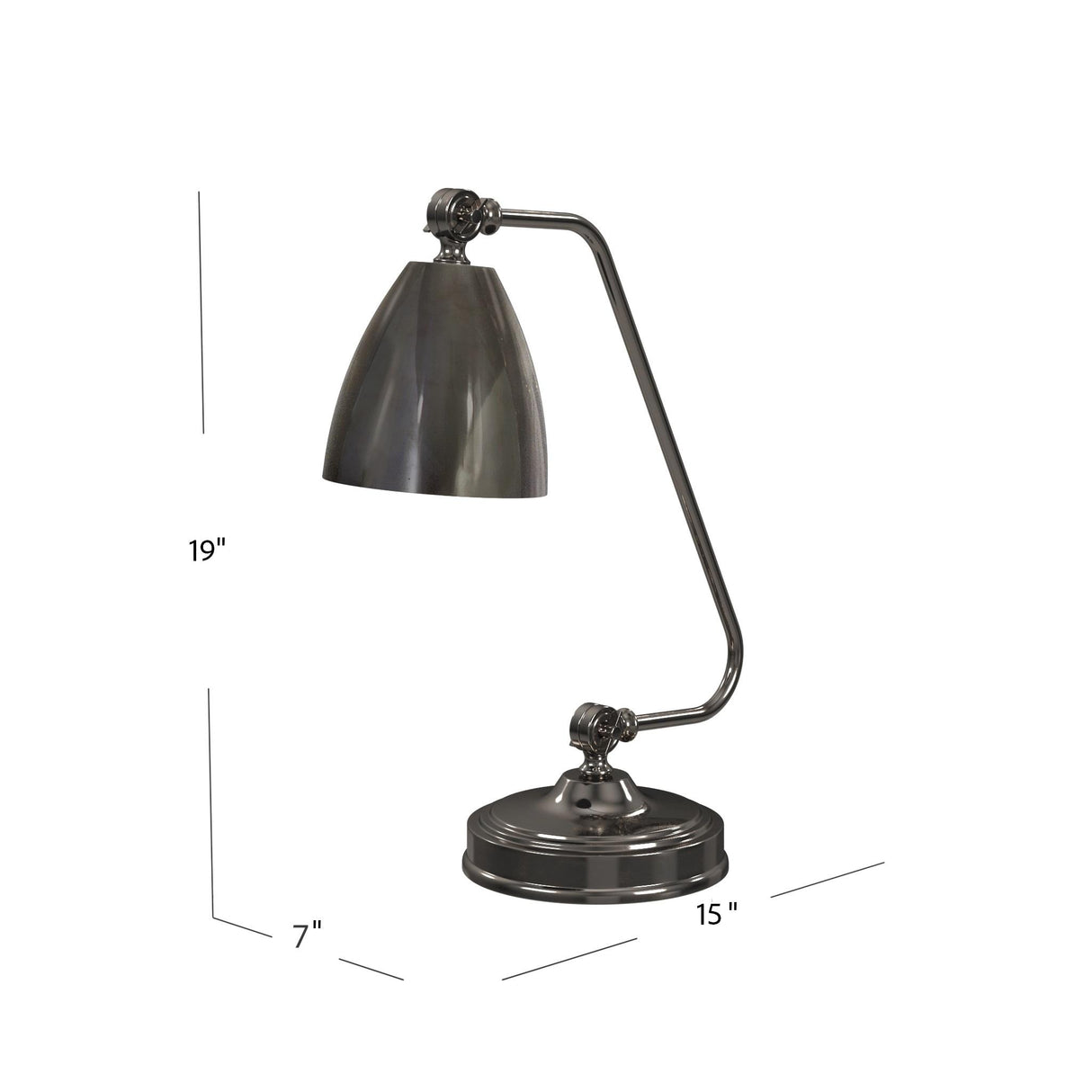 Bassett Black Shine Desk Lamp