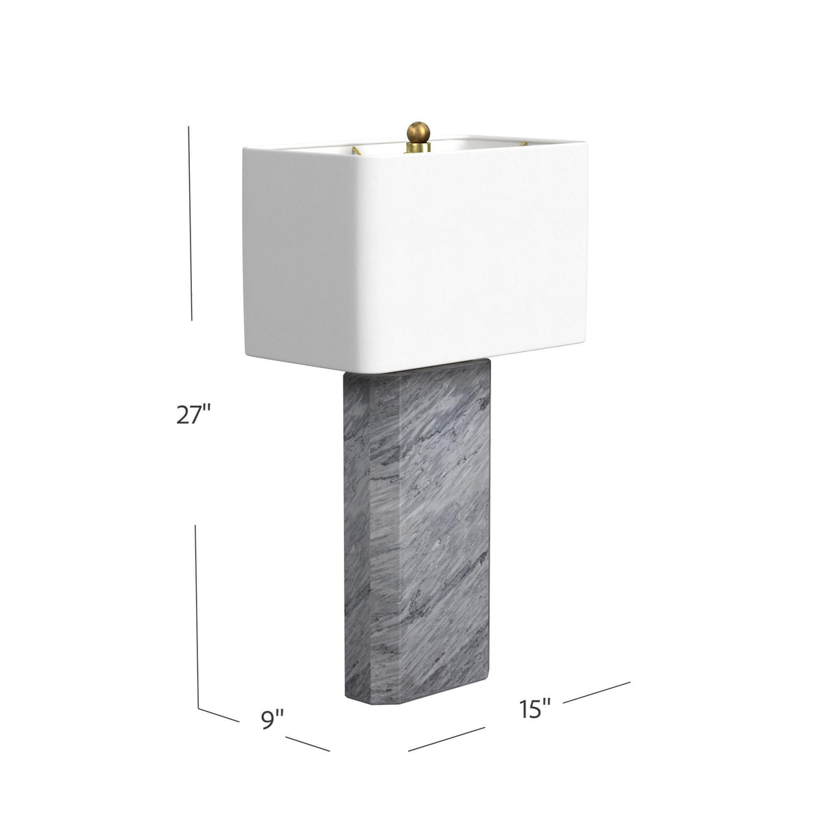 Bassett Gray Leed Table Lamp