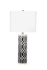 Bassett Black/White Baaker Table Lamp