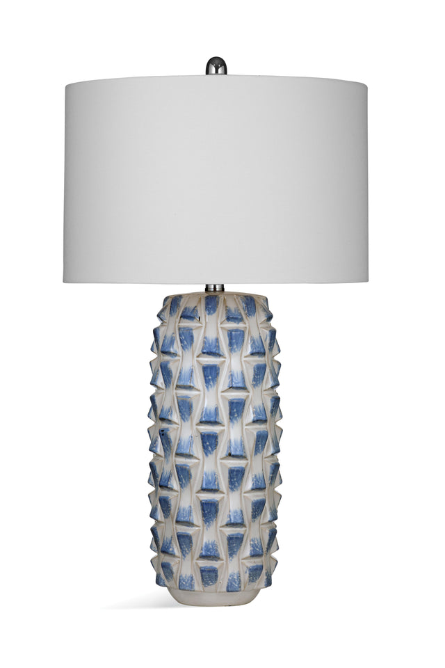 Bassett Blue/White Stones Table Lamp