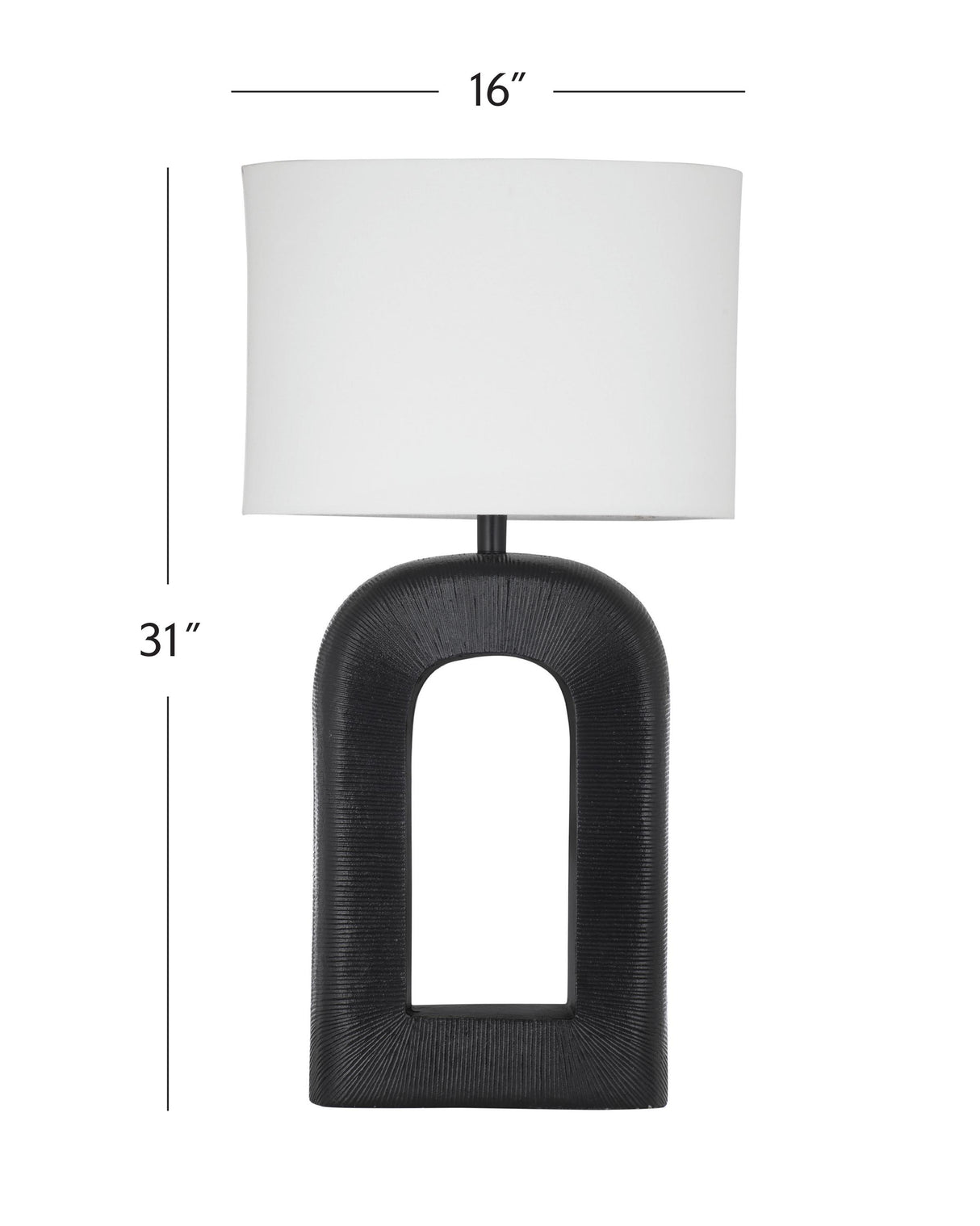 Bassett Black Leers Table Lamp