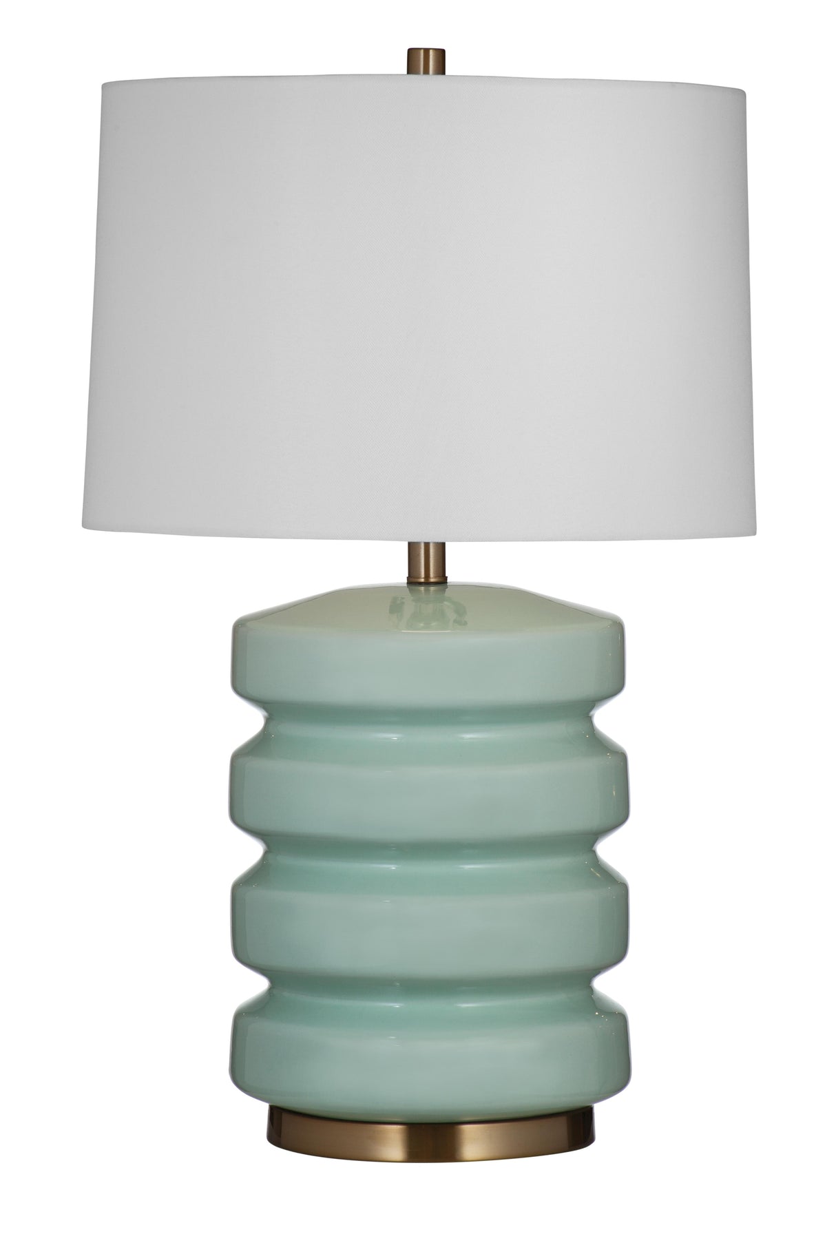 Bassett Light Green/Antique Brass Marzz Table Lamp