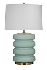 Bassett Light Green/Antique Brass Marzz Table Lamp