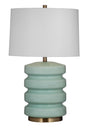 Bassett Light Green/Antique Brass Marzz Table Lamp