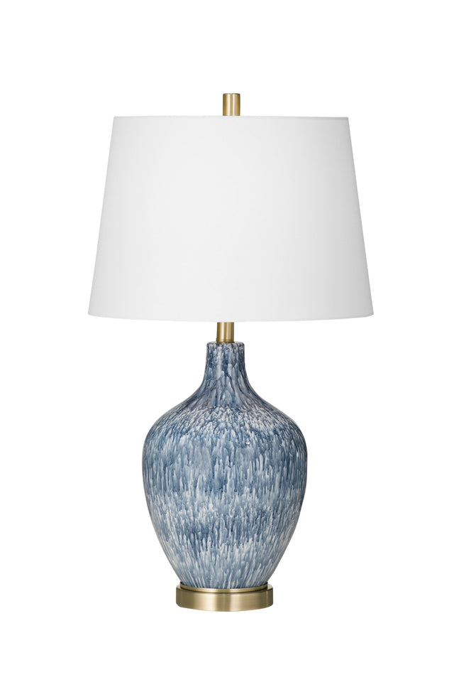 Bassett Reactive Blue/Antique Brass Montego Table Lamp