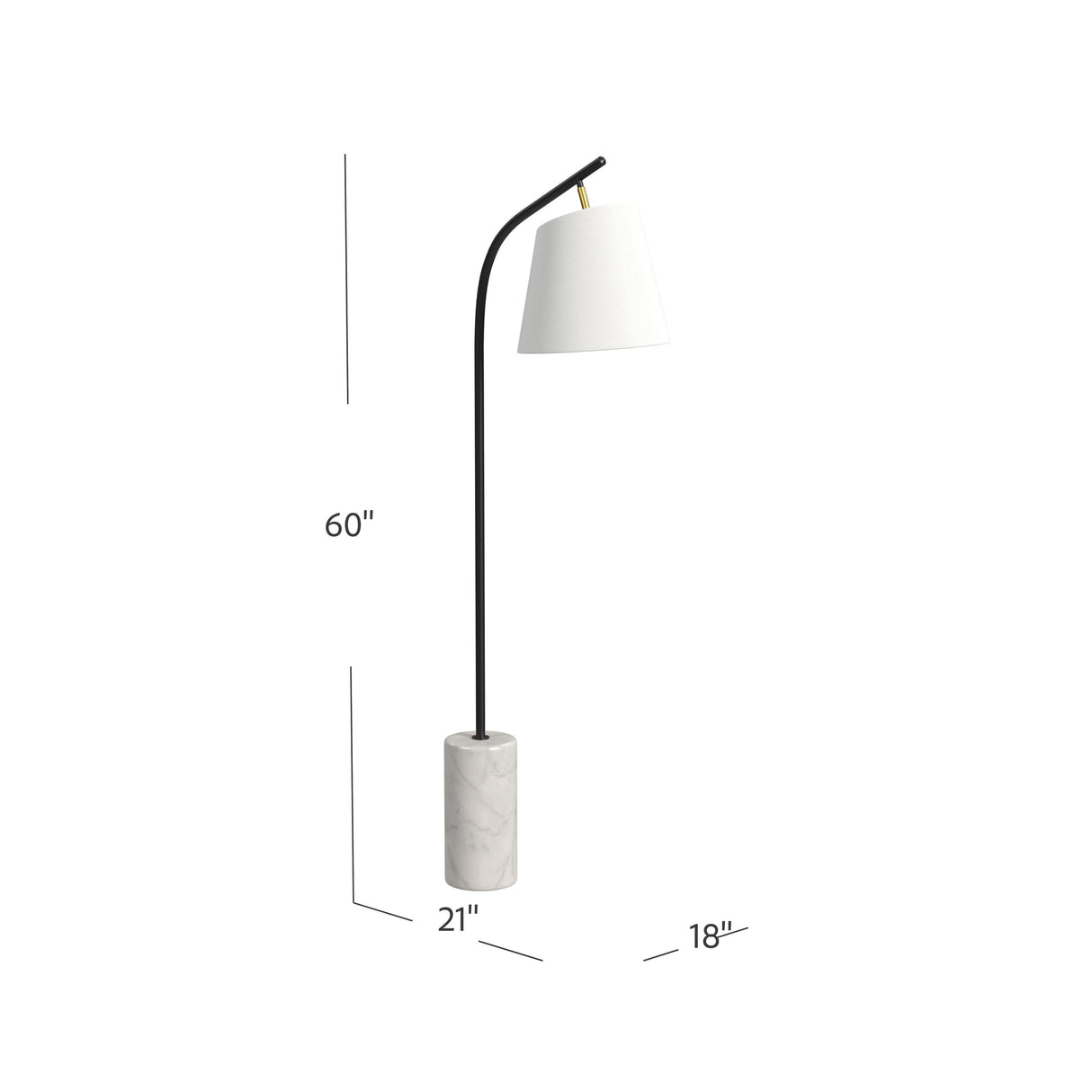 Bassett Black Studio Floor Lamp