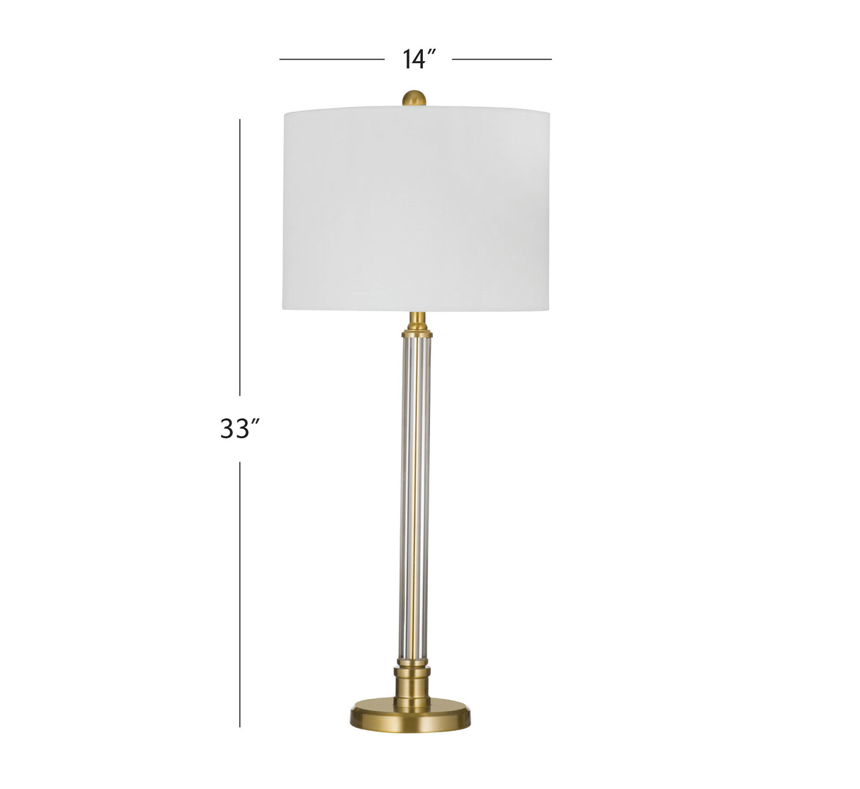 Bassett Clear / Antq Brass Yukon Table Lamp