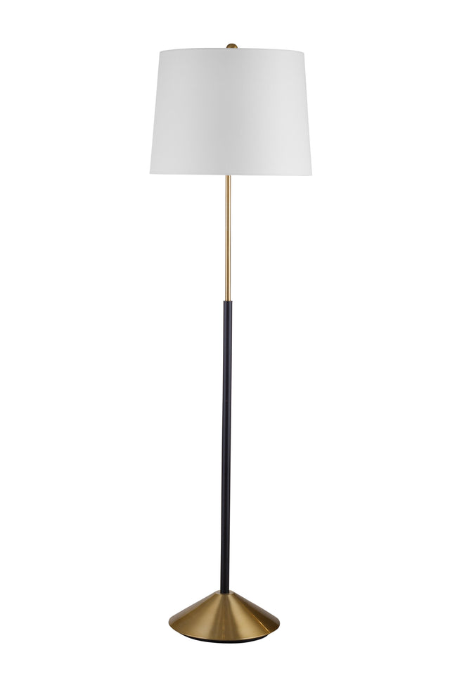 Bassett Black/Brushed Brass Sindi Floor Lamp