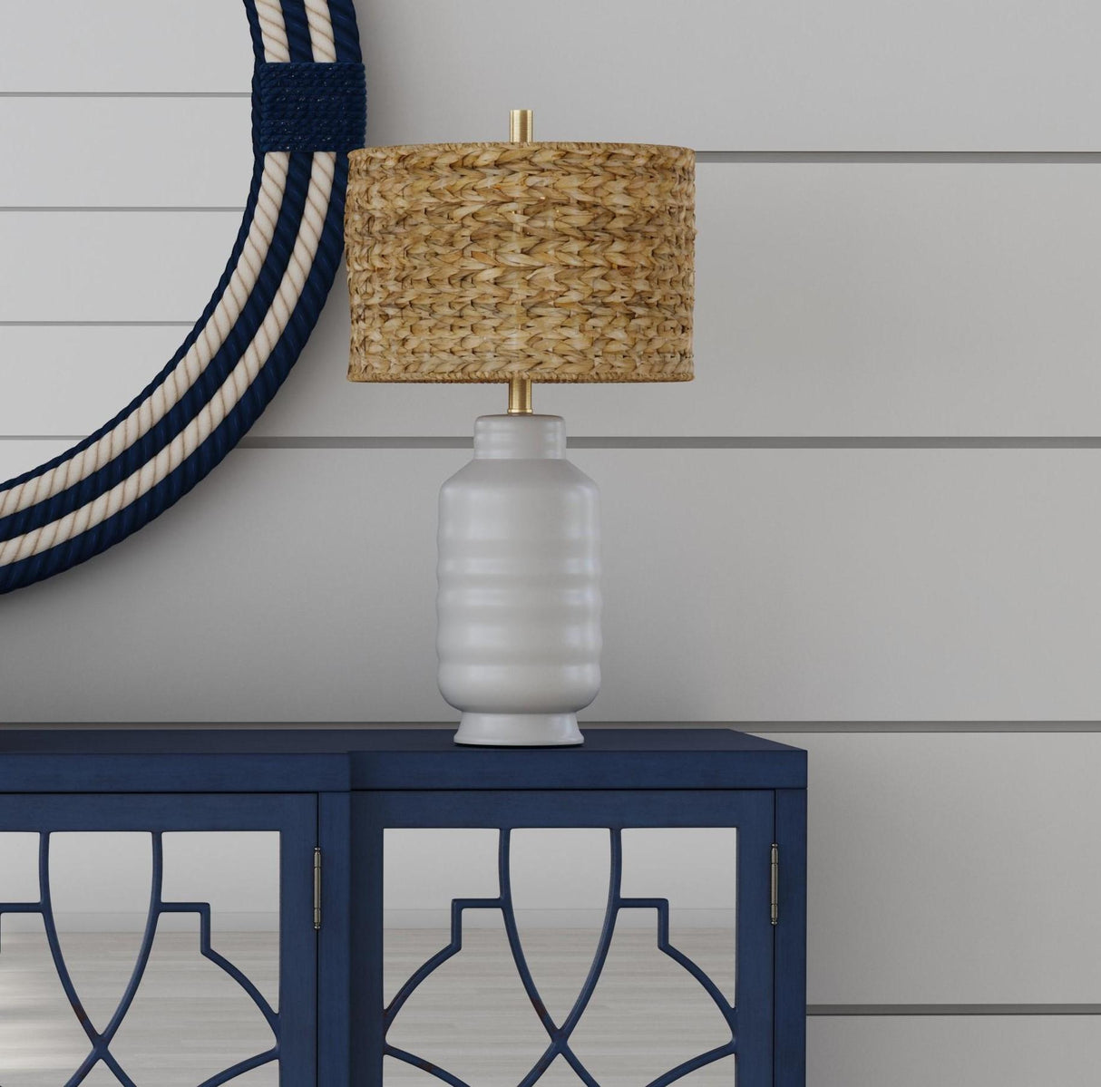 Bassett White Tigris Table Lamp