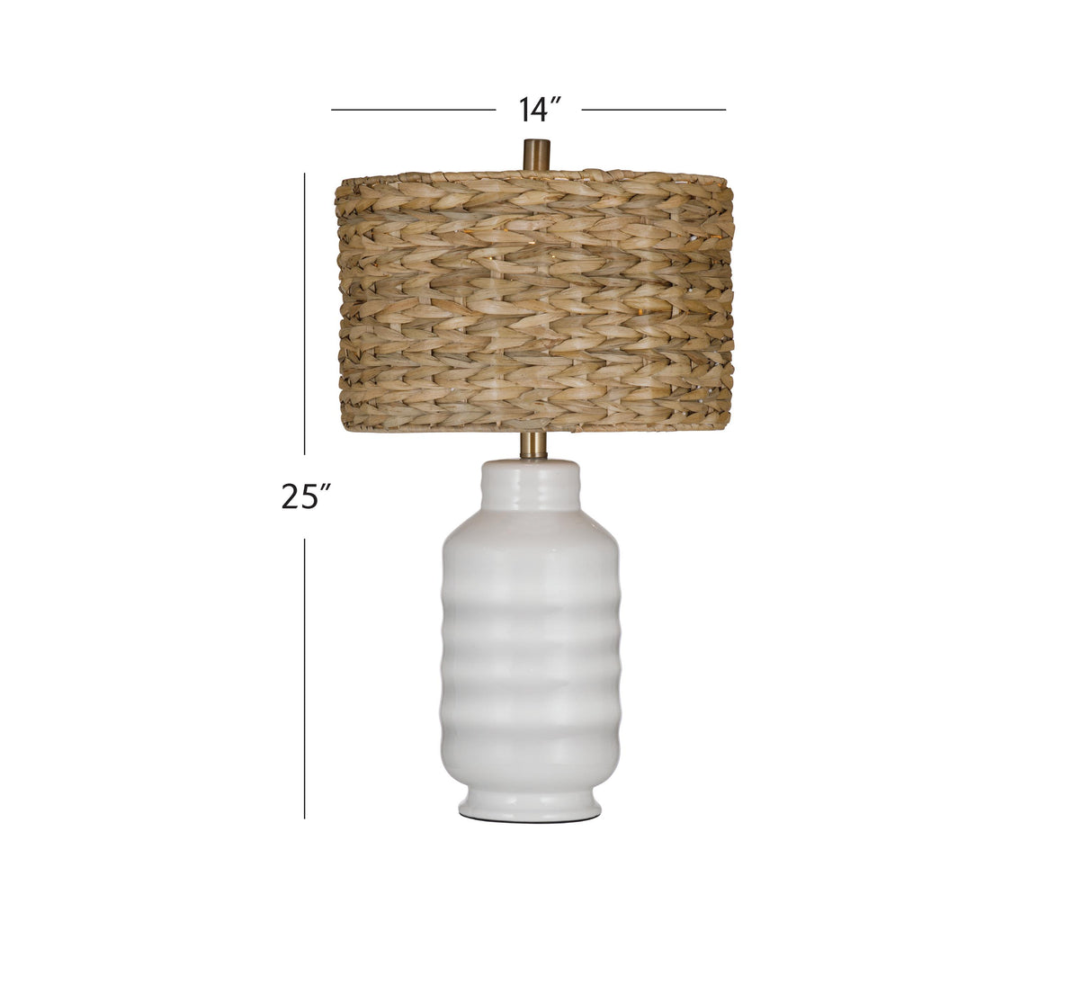 Bassett White Tigris Table Lamp