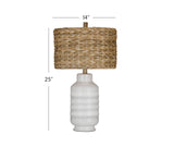 Bassett White Tigris Table Lamp