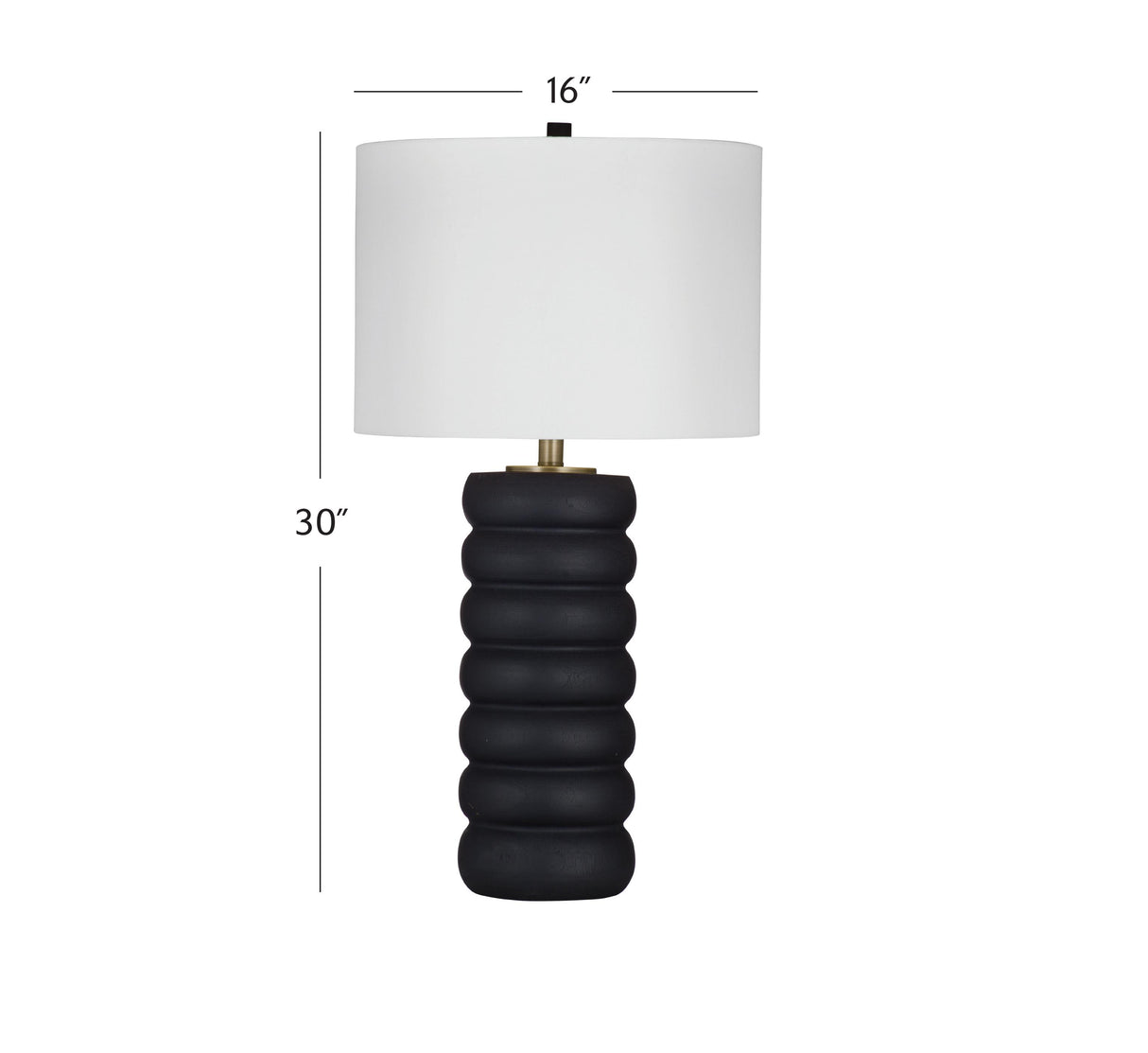 Bassett Black Wood Pareena Table Lamp