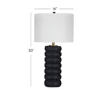 Bassett Black Wood Pareena Table Lamp