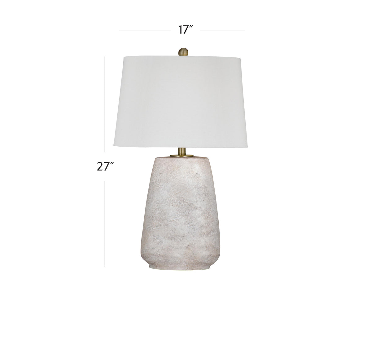 Bassett White Kasi Table Lamp