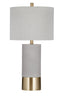 Bassett Gray / Antq Brass Tano Table Lamp