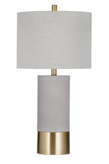 Bassett Gray / Antq Brass Tano Table Lamp